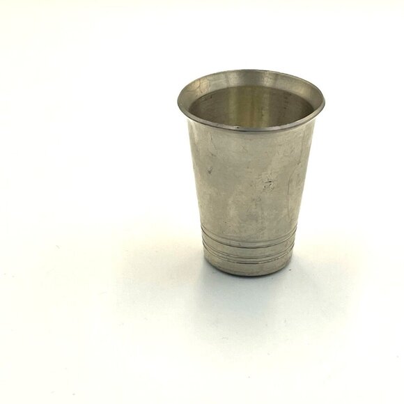 Vintage Brodrene Mylius Pewter Shot Glass Jigger Made in Norway 1 oz Barware - Picture 3 of 4